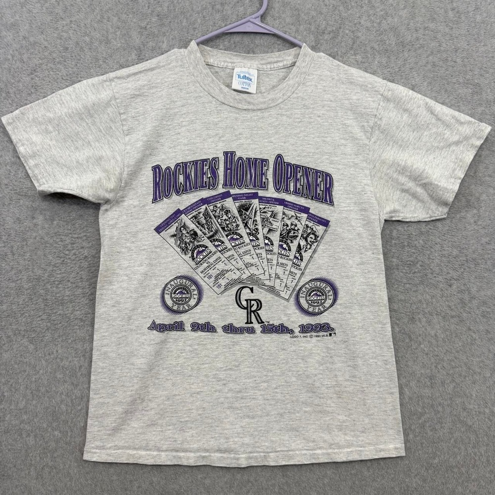 Vintage 1993 Colorado Rockies Home Opener T-Shirt Tultex Medium MLB
